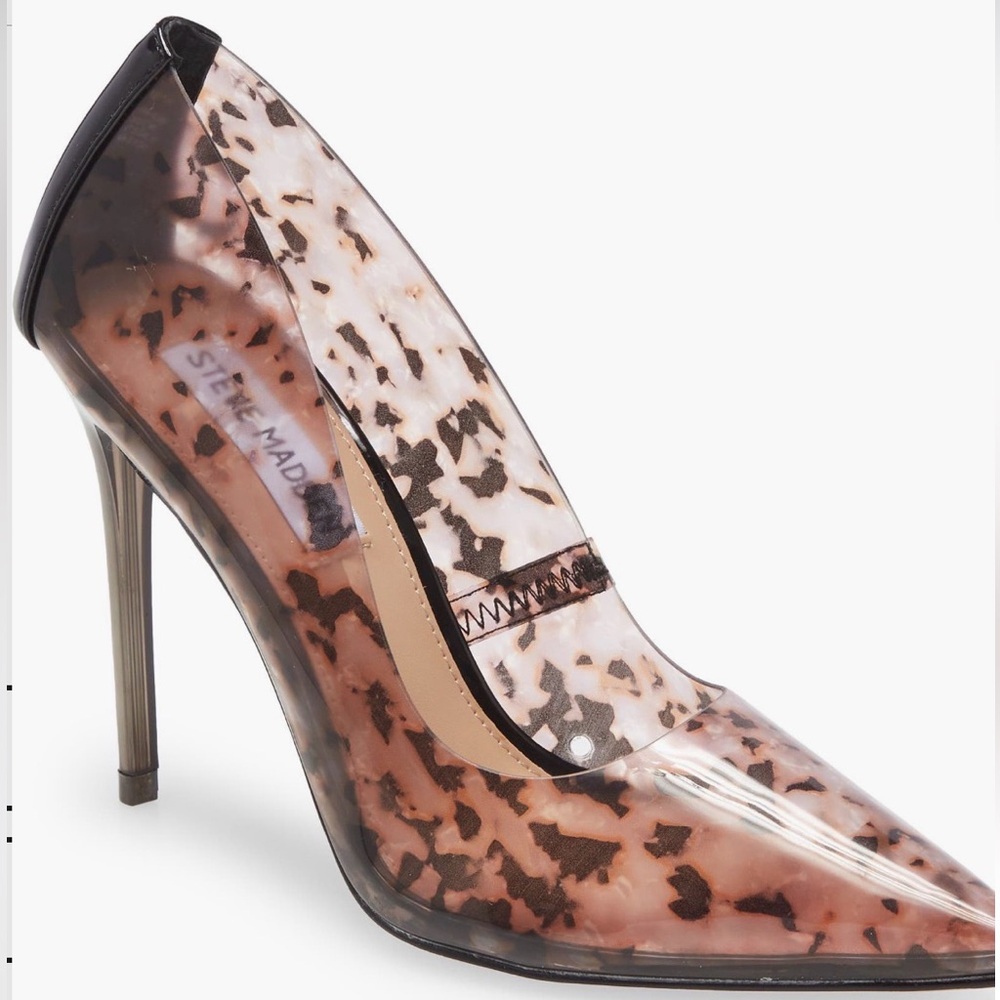 Steve Madden Women's Vala Pointed Toe Animal Print Heels NWT